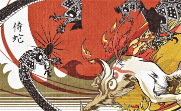 Картинка аниме животные +существа лис холст стиль драконы