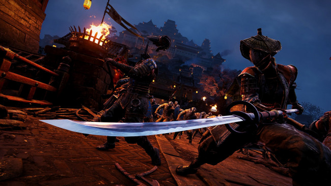 Обои картинки фото видео игры, for honor, самураи, бой, меч, крепость
