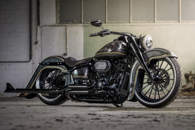 Обои картинки фото мотоциклы, harley-davidson, softail, heritage, 114, customized, el, impulso, tuning, bikes