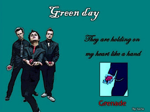 обоя grenade, музыка, green, day