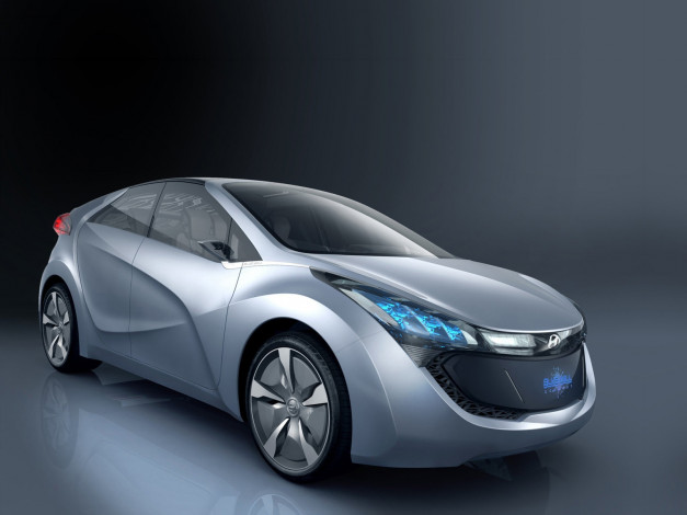 Обои картинки фото hyundai, blue, will, concept, 2009, автомобили