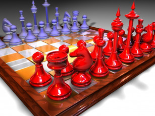 Картинка 3д графика modeling моделирование шахматы