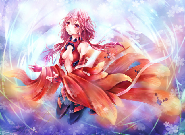 Обои картинки фото yuzuriha, inori, аниме, guilty, crown