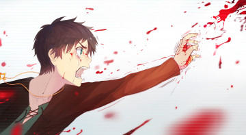 Картинка аниме shingeki+no+kyojin слёзы белый кровь эрен джаггер вторжение титанов