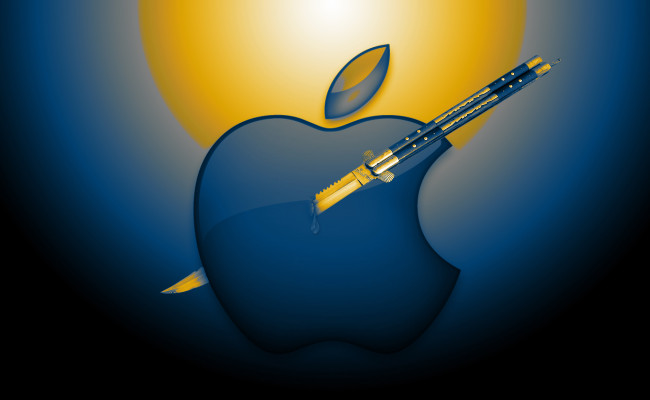 Обои картинки фото компьютеры, apple, фон, логотип, яблоко