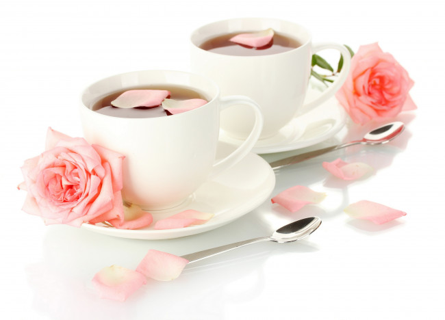 Обои картинки фото еда, напитки,  Чай, лепестки, розы, цветы, чай