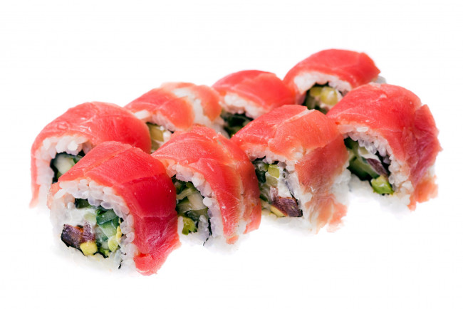 Обои картинки фото еда, рыба,  морепродукты,  суши,  роллы, японская, кухня, роллы