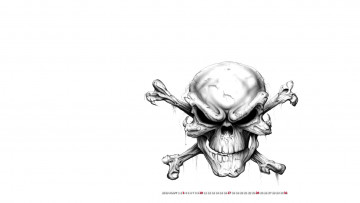 Картинка календари фэнтези кость череп