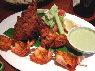 Картинка еда рыбные+блюда +с+морепродуктами индийская кухня креветки