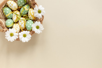 Картинка праздничные пасха хризантемы писанки