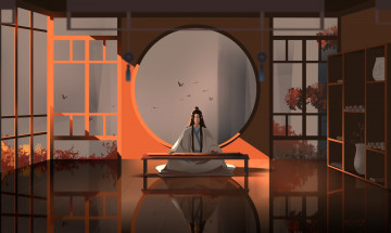 Картинка hill+@honeyiling аниме mo+dao+zu+shi лань ванцзи гуцинь окно комната