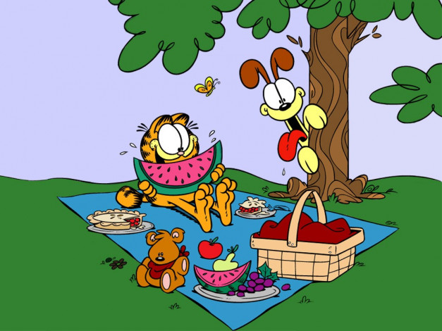 Обои картинки фото мультфильмы, garfield