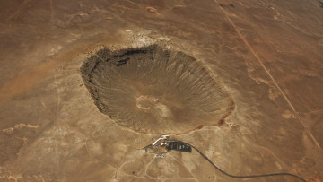 Картинка метеоритный кратер аризоне сша природа другое америка
