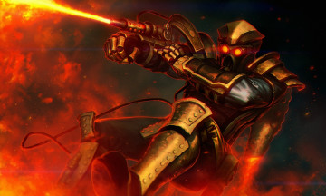 Картинка heroes+of+newerth видео+игры воин человек огнемет доспехи steampunk+pyromancer