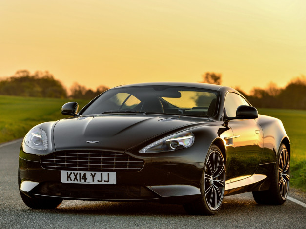 Обои картинки фото автомобили, aston martin, carbon, black, темный, 2014г, uk-spec, db9, aston, martin