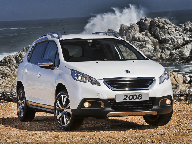 Обои картинки фото автомобили, peugeot, za-spec, 2008, светлый, 2014г