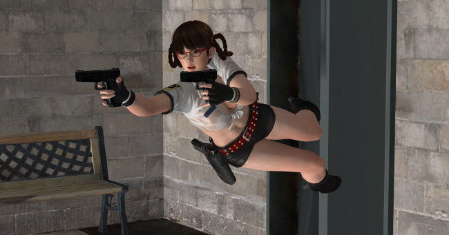 Обои картинки фото 3д графика, аниме , anime, оружие, фон, взгляд, девушка