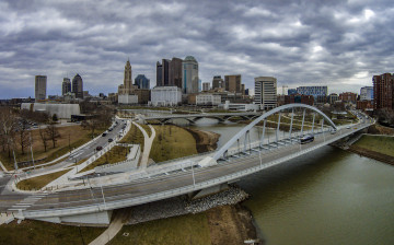 Картинка columbus+ohio города -+мосты мост река