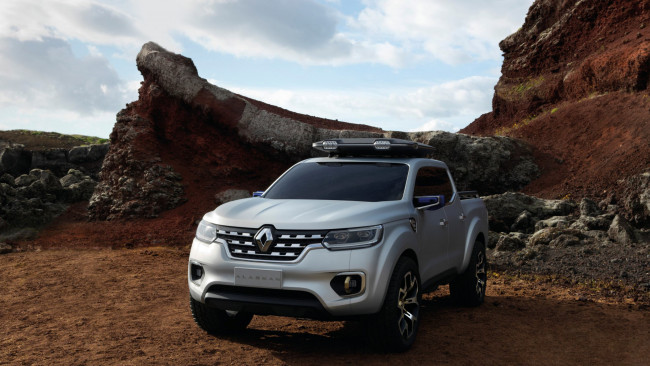 Обои картинки фото renault alaskan concept 2015, автомобили, renault, горы, джип, природа, внедорожник, 2015, concept, alaskan