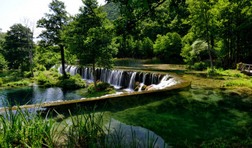 Картинка природа парк водопады водоем зелень