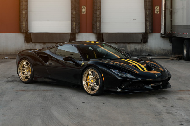 Обои картинки фото автомобили, ferrari, black, f8, tributo