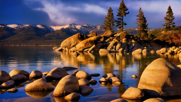 обоя lake tahoe, sierra nevada, california, природа, реки, озера, lake, tahoe, sierra, nevada