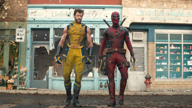 Обои картинки фото deadpool & wolverine ,  2024 , кино фильмы, deadpool & wolverine, ryan, reynolds, hugh, jackman, дэдпул, и, росомаха, фантастика, бoeвик, кoмeдия, кадры, из, фильма