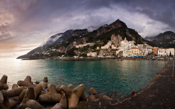 Картинка amalfi coast italy города амальфийское лигурийское побережье италия