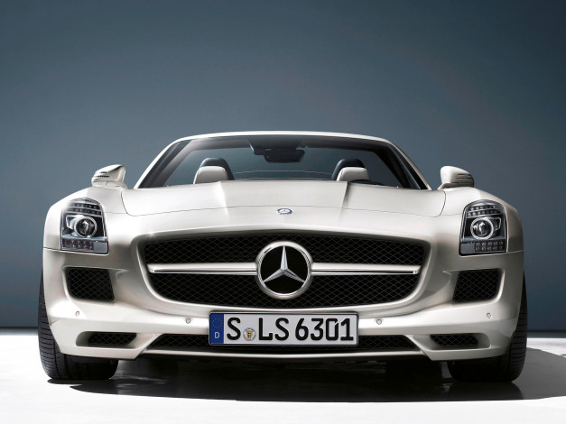 Обои картинки фото mercedes, benz, sls63, amg, roadster, автомобили