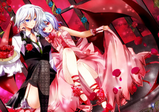 Картинка аниме touhou remilia scarlet izayoi sakuya