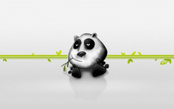 Картинка рисованные минимализм panda