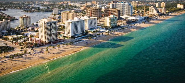 Обои картинки фото fort, lauderdale, florida, города, панорамы, океан, побережье