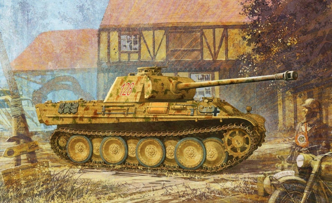Обои картинки фото рисованные, армия, pzkpfw, v, panther, пантера, средний, танк, sd, kfz, , 171