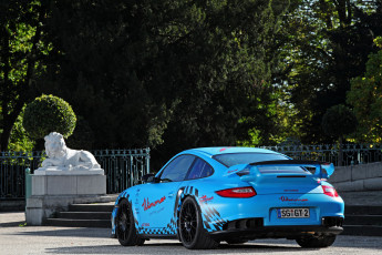 Картинка 2012+porsche+911+gt2+rs wimmer+rs автомобили porsche тюнинг голубой