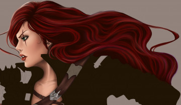 Картинка фэнтези девушки красные волосы игра арт девушка