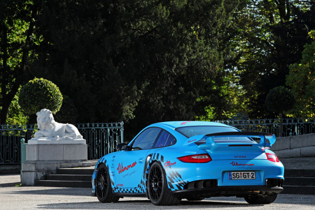 Обои картинки фото 2012 porsche 911 gt2 rs, wimmer rs, автомобили, porsche, тюнинг, голубой