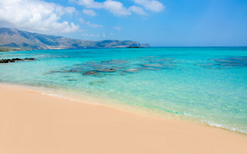 Картинка природа побережье blue beach небо summer paradise shore sea sand песок берег пляж море волны