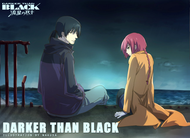 Обои картинки фото аниме, darker than black, hei, девушка, darker, than, black, парень, suou, pavlichenko