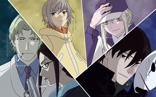 Обои картинки фото аниме, darker than black, kirihara, misaki, персонажи, darker, than, black, коллаж, hei, amber