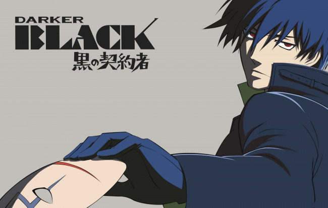 Обои картинки фото аниме, darker than black, фон, взгляд, darker, than, black, hei, парень, маска