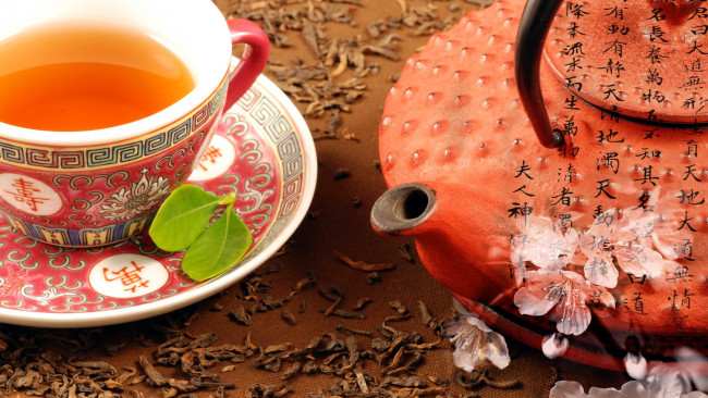 Обои картинки фото еда, напитки,  Чай, иероглифы