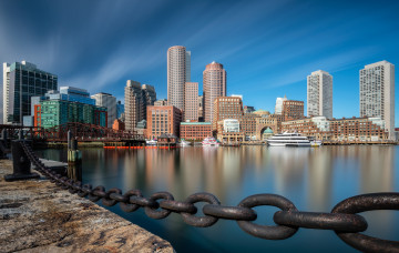 Картинка города бостон+ сша downtown boston бостон fan pier park