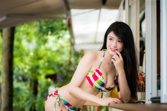 Картинка девушки -unsort+ азиатки азиатка макияж поза брюнетка модель девушка красотка наряд