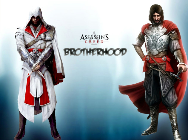 Обои картинки фото видео игры, assassin`s creed,  brotherhood, воины