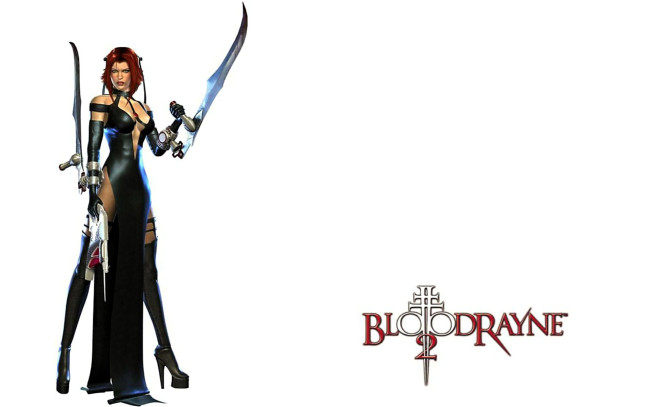 Обои картинки фото видео игры, bloodrayne 2, вампирша, оружие