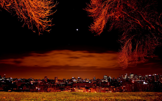 Обои картинки фото города, огни, ночного