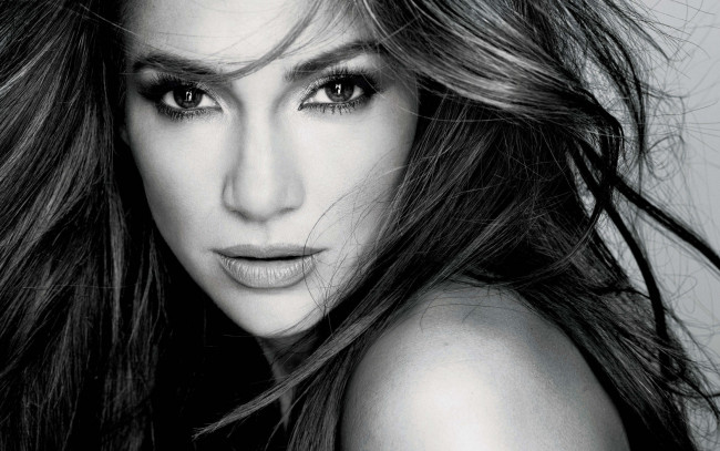 Обои картинки фото Jennifer Lopez, девушки, , , черно-белый