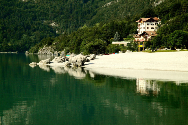 Обои картинки фото molveno, italy, города, пейзажи