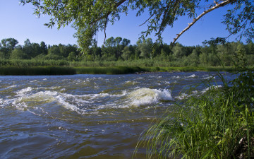Картинка природа реки озера река волны деревья