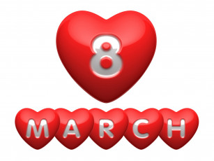 обоя праздничные, международный женский день - 8 марта, сердечки, надпись, праздник, 8